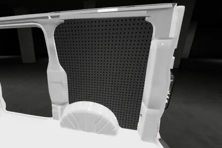 Werkzeugtafel hinten rechts Ford Custom und VW Transporter L1H1